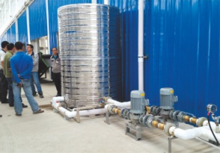 空壓機余熱熱水工程管道應(yīng)用